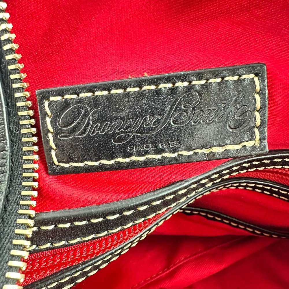 Genuine Dooney & Bourke Women's Black Leather Sorrento Satchel Bag Shoulder - Picture 11 of 13